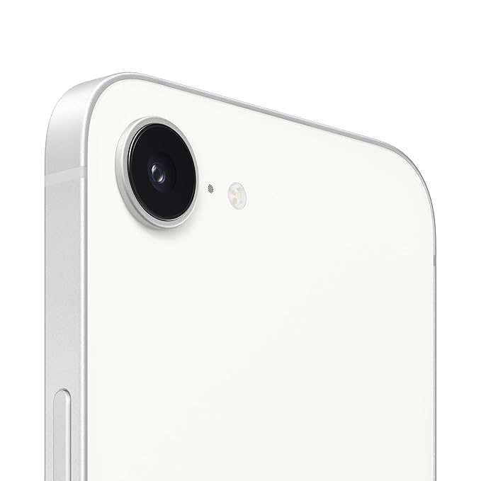iPhone 16e 128 GB: Built for Apple Intelligence, A18 Chip, Supersized Battery Life, 48MP Fusion. Camera, 15.40 cm (6.1″) Super Retina XDR Display; White