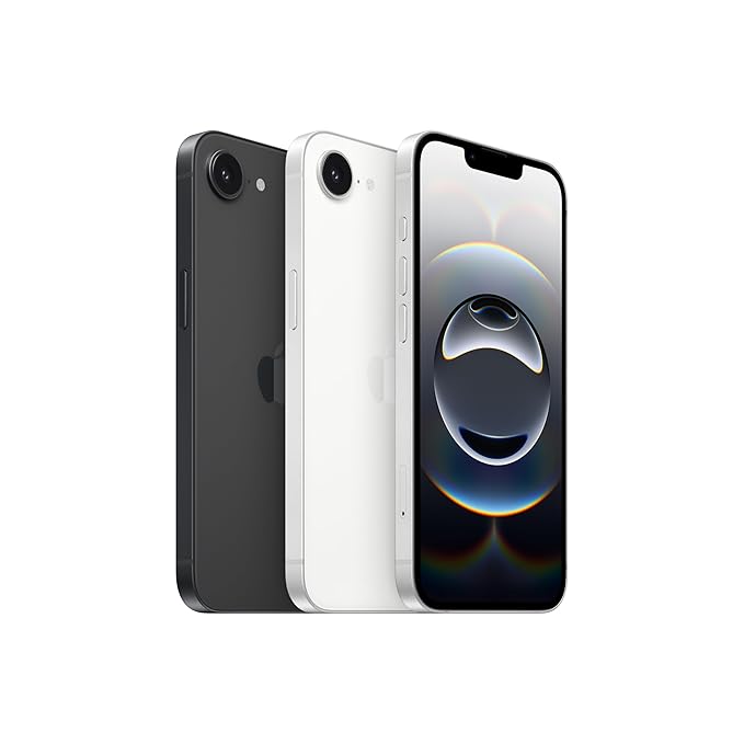 iPhone 16e 128 GB: Built for Apple Intelligence, A18 Chip, Supersized Battery Life, 48MP Fusion. Camera, 15.40 cm (6.1″) Super Retina XDR Display; White
